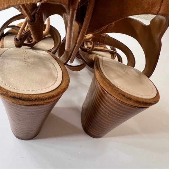 Marc Fisher Paradox Gladiator Lace Tie Sandals Size 6.5 Boho Lace Up strappy - Picture 7 of 9